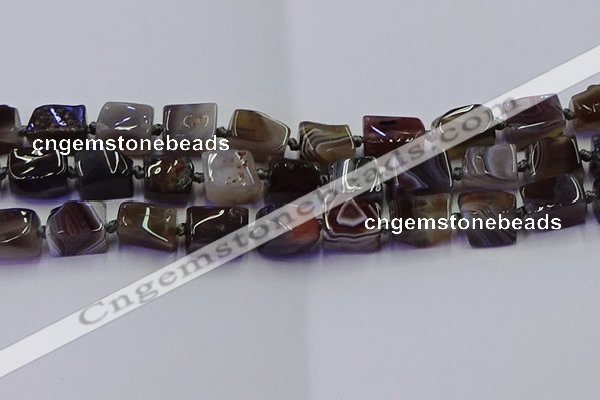 CNG6816 15.5 inches 8*12mm - 10*16mm nuggets botswana agate beads