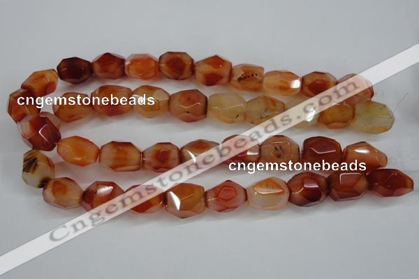 CNG685 15.5 inches 15*18mm - 18*20mm faceted nuggets agate beads