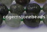 CNG6871 8*12mm - 10*14mm nuggets green rutilated quartz beads