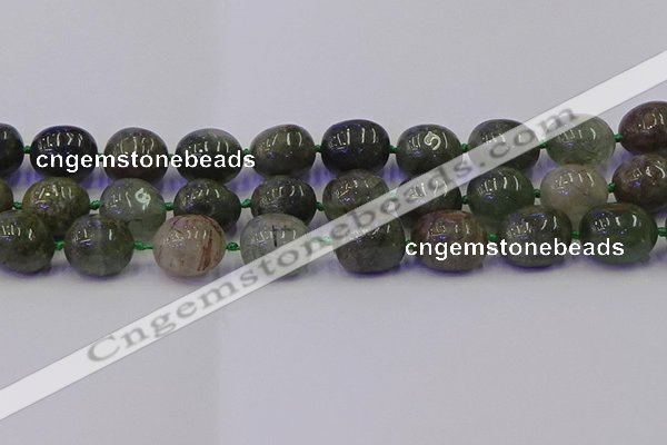 CNG6872 12*16mm - 13*18mm nuggets green rutilated quartz beads