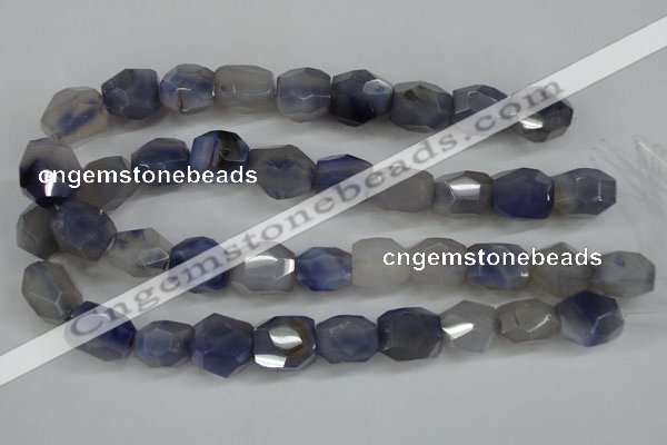 CNG689 15.5 inches 15*18mm - 18*20mm faceted nuggets agate beads