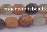 CNG6896 15.5 inches 8*12mm - 10*14mm nuggets mixed moonstone beads