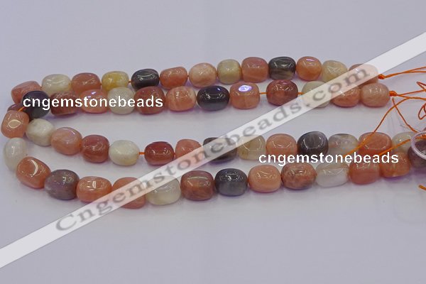 CNG6896 15.5 inches 8*12mm - 10*14mm nuggets mixed moonstone beads