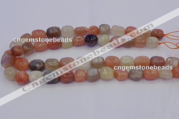 CNG6897 15.5 inches 12*16mm - 13*18mm nuggets mixed moonstone beads