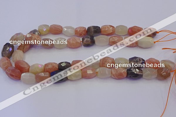 CNG6898 12*16mm - 13*18mm faceted nuggets mixed moonstone beads