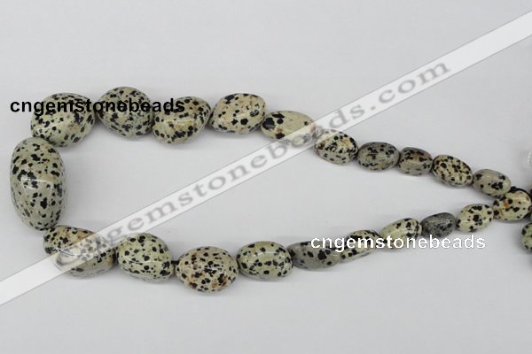 CNG69 15.5 inches 10*16mm - 25*35mm nuggets dalmatian jasper beads