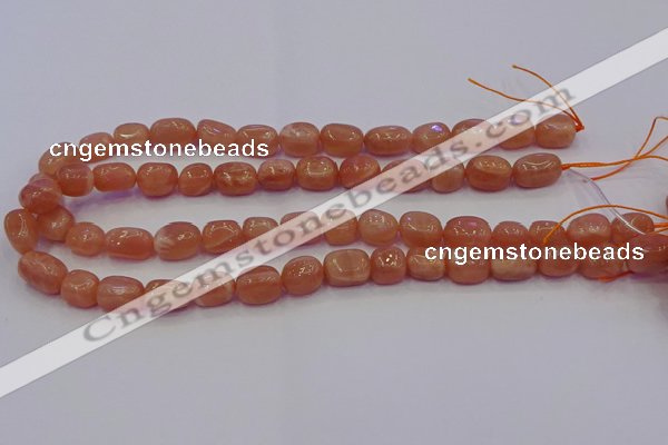 CNG6900 15.5 inches 8*12mm - 10*14mm nuggets moonstone beads