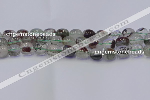 CNG6913 15.5 inches 13*18mm - 15*20mm nuggets green phantom quartz beads