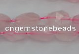 CNG6915 15.5 inches 8*12mm - 12*16mm faceted nuggets rose quartz beads