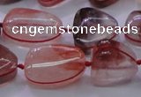 CNG693 15.5 inches 13*18mm - 15*16mm freeform pink quartz beads