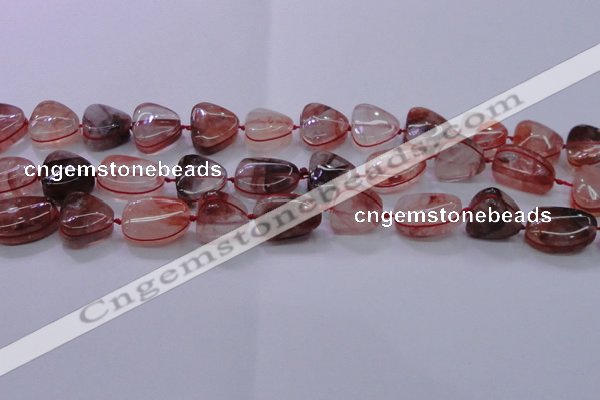 CNG693 15.5 inches 13*18mm - 15*16mm freeform pink quartz beads