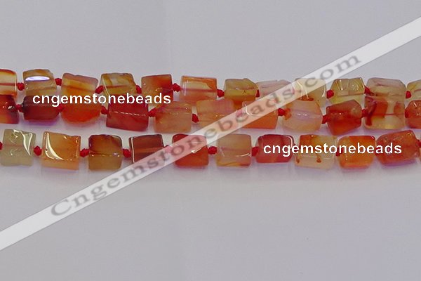 CNG6932 15.5 inches 5*8mm - 8*12mm nuggets red agate beads