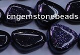 CNG694 15.5 inches 13*18mm - 15*16mm freeform blue goldstone beads