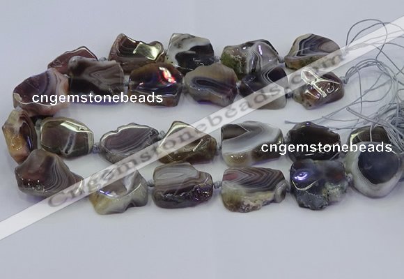 CNG6942 15.5 inches 18*25mm - 25*35mm freeform Botswana agate beads