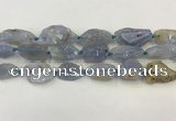 CNG6950 15.5 inches 18*20mm - 22*30mm freeform blue chalcedony beads