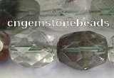 CNG6962 13*18mm - 15*20mm faceted nuggets green phantom quartz beads