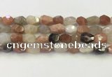 CNG6966 10*12mm - 11*16mm faceted nuggets mixed moonstone beads