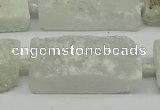 CNG7011 15.5 inches 10*28mm - 12*30mm freeform druzy agate beads