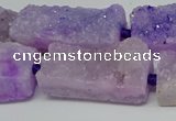 CNG7013 15.5 inches 10*28mm - 12*30mm freeform druzy agate beads