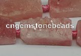 CNG7014 15.5 inches 10*28mm - 12*30mm freeform druzy agate beads