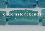 CNG7016 15.5 inches 10*28mm - 12*30mm freeform druzy agate beads