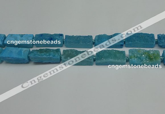 CNG7016 15.5 inches 10*28mm - 12*30mm freeform druzy agate beads