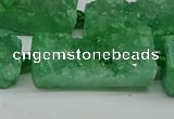 CNG7017 15.5 inches 10*28mm - 12*30mm freeform druzy agate beads