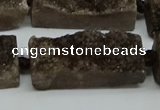 CNG7020 15.5 inches 10*28mm - 12*30mm freeform druzy agate beads