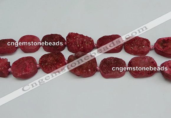 CNG7024 15.5 inches 20*28mm - 25*35mm freeform druzy agate beads