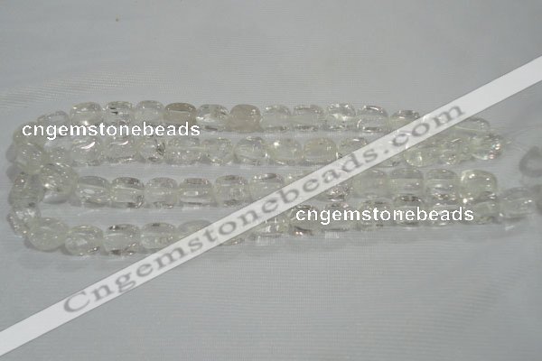 CNG705 15.5 inches 10*14mm nuggets white crystal beads wholesale