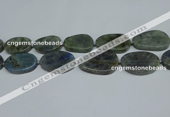 CNG7052 15.5 inches 25*35mm - 30*45mm freeform labradorite beads