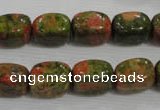 CNG708 15.5 inches 10*14mm nuggets unakite beads wholesale