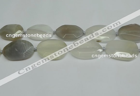 CNG7081 15.5 inches 25*35mm - 35*45mm faceted freeform agate beads