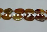 CNG7083 15.5 inches 25*35mm - 35*45mm faceted freeform agate beads