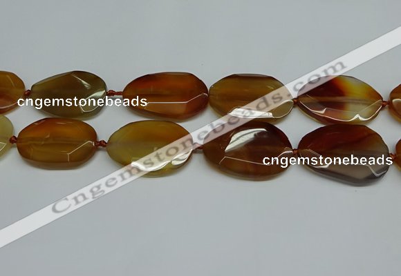 CNG7083 15.5 inches 25*35mm - 35*45mm faceted freeform agate beads