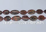 CNG7113 18*25mm - 20*33mm freeform red snowflake obsidian beads