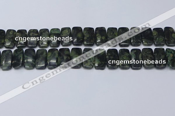 CNG7121 10*20mm freeform double drilled kambaba jasper beads