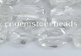 CNG7130 15.5 inches 6*10mm - 10*14mm faceted nuggets white crystal beads