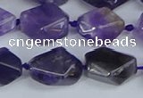 CNG7132 15.5 inches 6*10mm - 10*14mm faceted nuggets amethyst beads