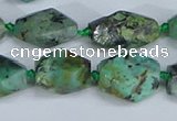 CNG7138 6*10mm - 10*14mm faceted nuggets African turquoise beads