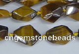 CNG7139 6*10mm - 10*14mm faceted nuggets yellow tiger eye beads