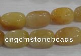 CNG717 15.5 inches 10*16mm nuggets yellow jade beads wholesale