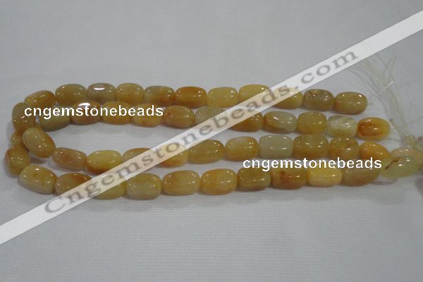 CNG717 15.5 inches 10*16mm nuggets yellow jade beads wholesale