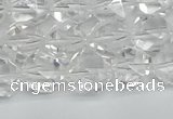 CNG7211 15.5 inches 8mm faceted nuggets white crystal beads