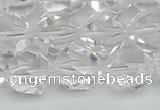 CNG7213 15.5 inches 12mm faceted nuggets white crystal beads