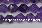 CNG7221 15.5 inches 8mm faceted nuggets amethyst gemstone beads