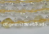 CNG7230 15.5 inches 6mm faceted nuggets citrine gemstone beads