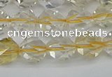 CNG7231 15.5 inches 8mm faceted nuggets citrine gemstone beads