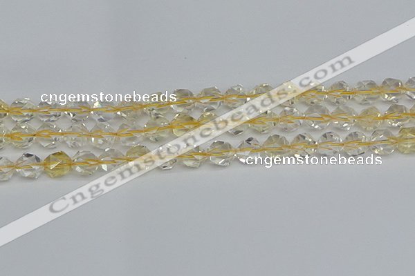 CNG7231 15.5 inches 8mm faceted nuggets citrine gemstone beads