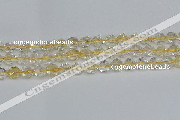 CNG7232 15.5 inches 10mm faceted nuggets citrine gemstone beads